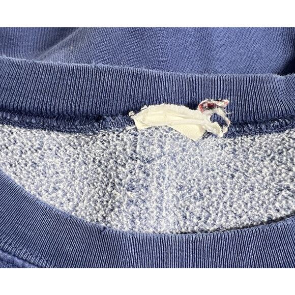 Vintage 90s Guess Jeans USA Crewneck Sweatshirt blue Embroidered Size L - Picture 4 of 5